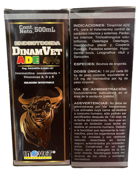 DinamVet ADE 500mL - Insumos Agropecuarios Hdez Leal