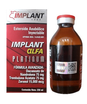 Implant Alfa Platinum 250 mL - Insumos Agropecuarios Hdez Leal