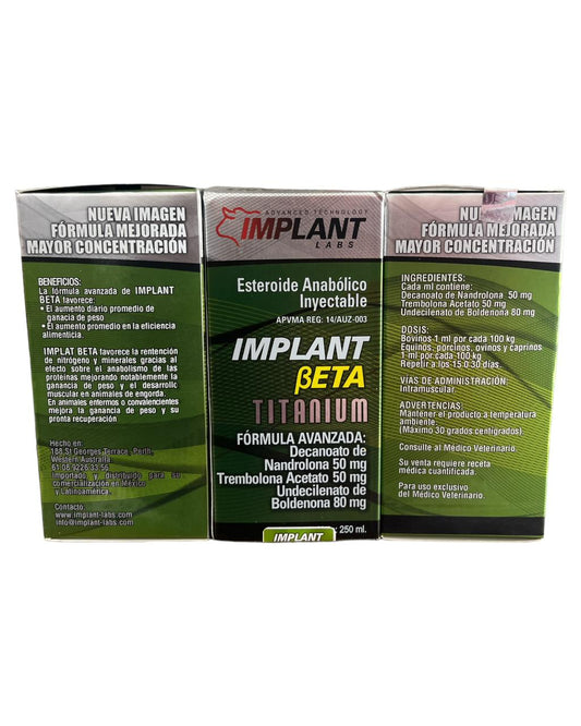 Implant Beta Titanium 250mL - Insumos Agropecuarios Hdez Leal