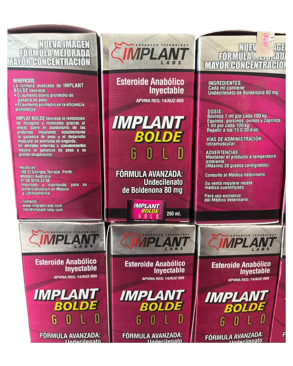 Implant Bolde GOLD 250 mL - Insumos Agropecuarios Hdez Leal