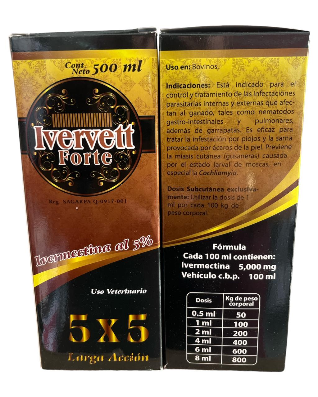 Ivervett Forte 500mL - Insumos Agropecuarios Hdez Leal